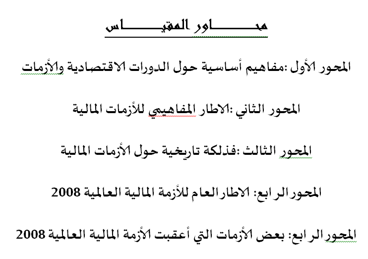 محاور المقياس
